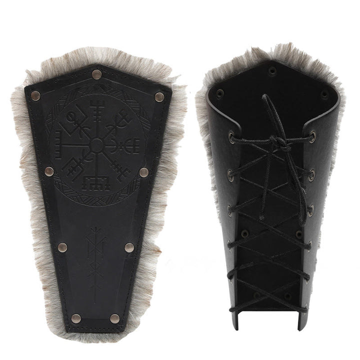 WorldNorse Vegvisir Guard Armschienen aus Ökoleder