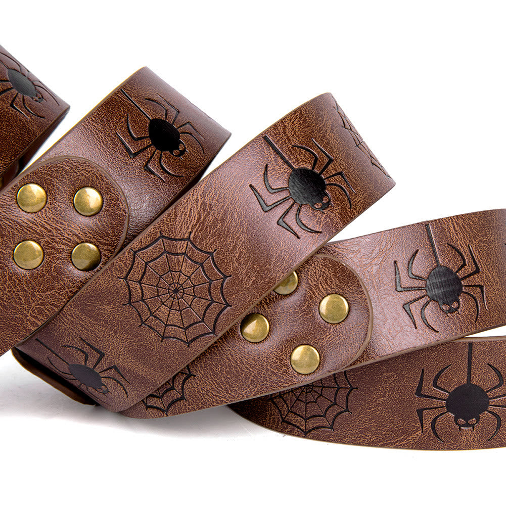 WorldNorse – Retro-Gürtel mit Spinnennetz-Prägung