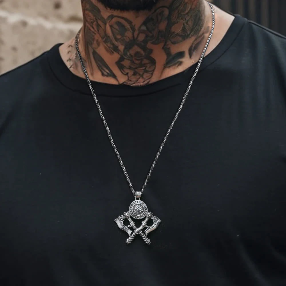 WorldNorse Wikinger Axt und Valknut Rune