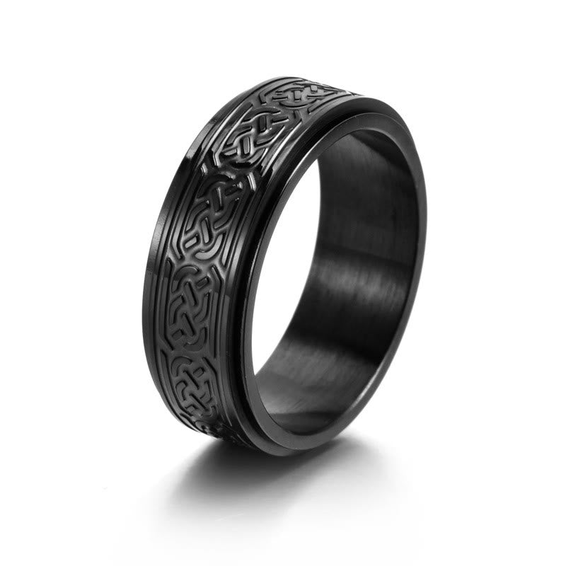 WorldNorse Keltischer Knoten Edelstahl Drehring