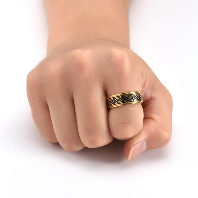 WorldNorse Keltischer Knoten Edelstahl Drehring