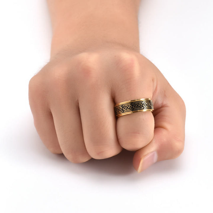 WorldNorse Keltischer Knoten Edelstahl Drehring