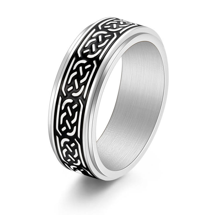 WorldNorse Keltischer Knoten Edelstahl Drehring