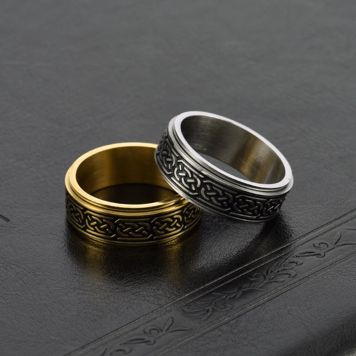 WorldNorse Keltischer Knoten Edelstahl Drehring