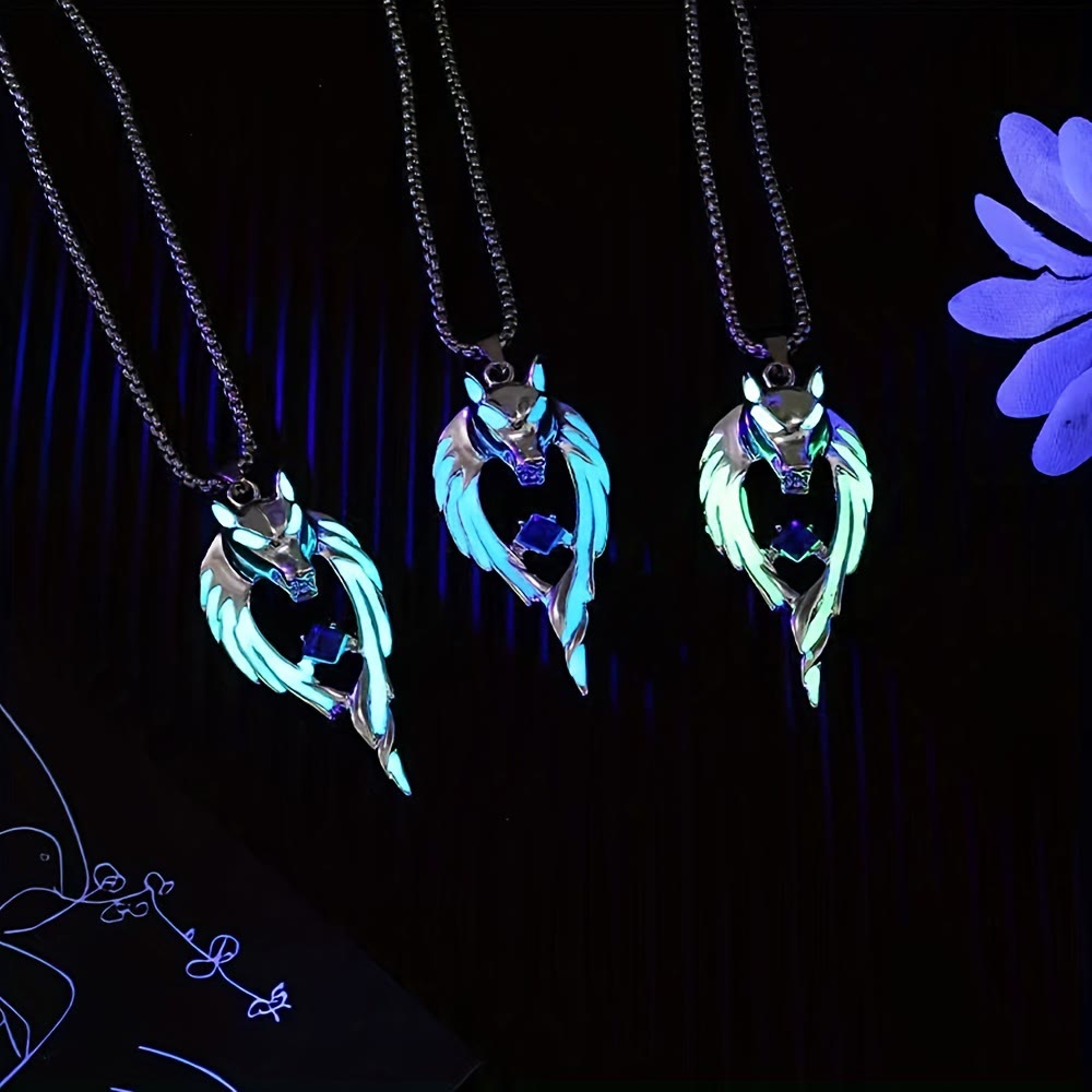 WorldNorse Nachtlicht Wolf Halskette