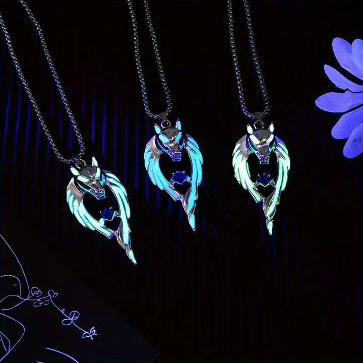 WorldNorse Nachtlicht Wolf Halskette