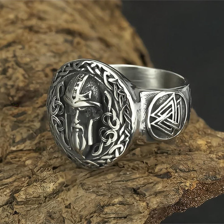 WorldNorse Odin Kopf Keltischer Knoten Valknut Ring