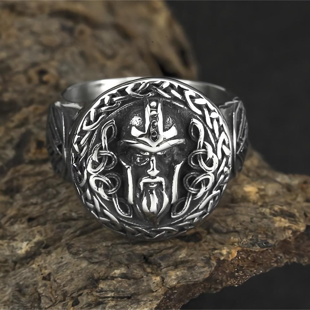 WorldNorse Odin Kopf Keltischer Knoten Valknut Ring