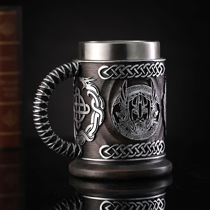 WorldNorse Viking Thor und Odin Keltischer Knoten Tasse