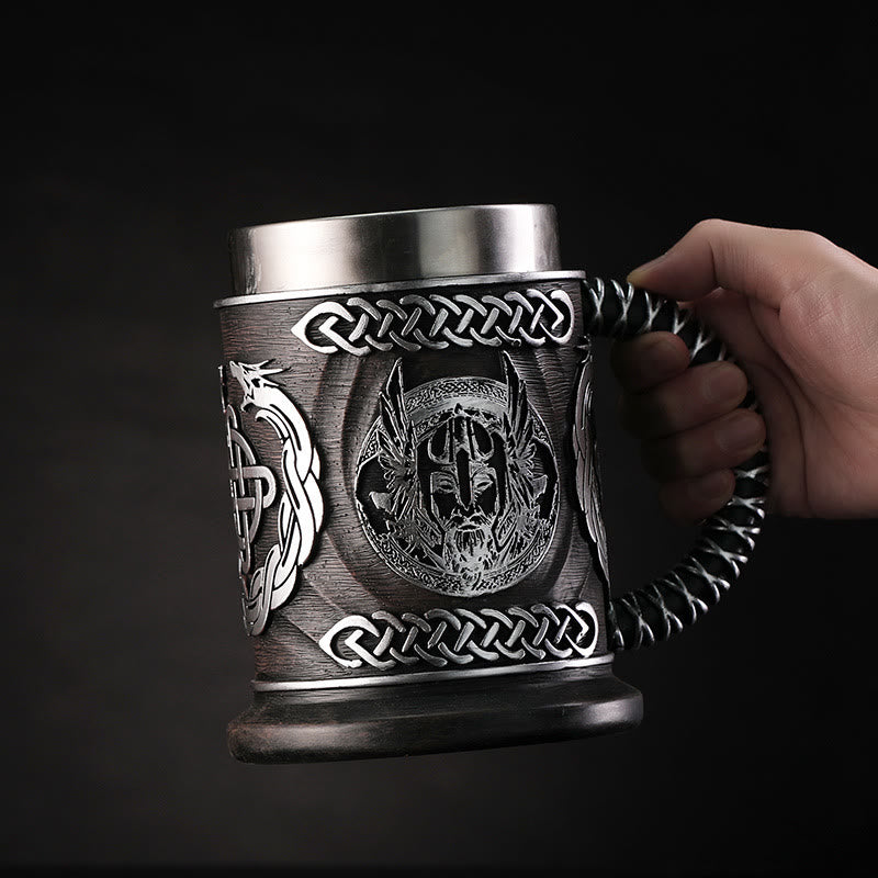 WorldNorse Viking Thor und Odin Keltischer Knoten Tasse
