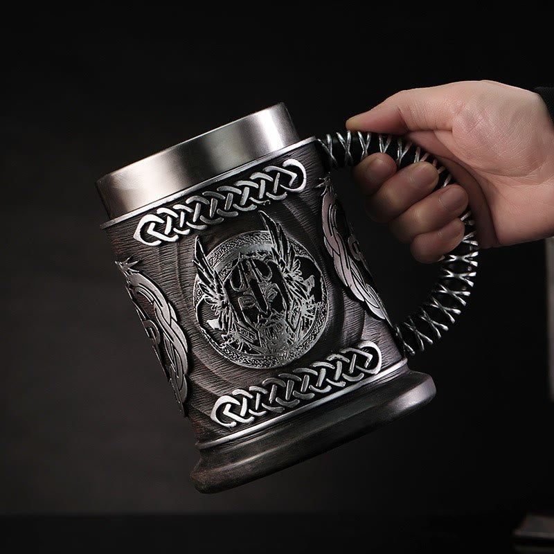 WorldNorse Viking Thor und Odin Keltischer Knoten Tasse