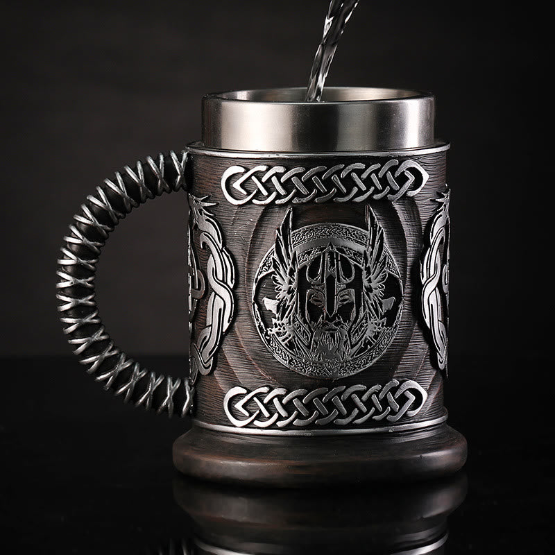 WorldNorse Viking Thor und Odin Keltischer Knoten Tasse