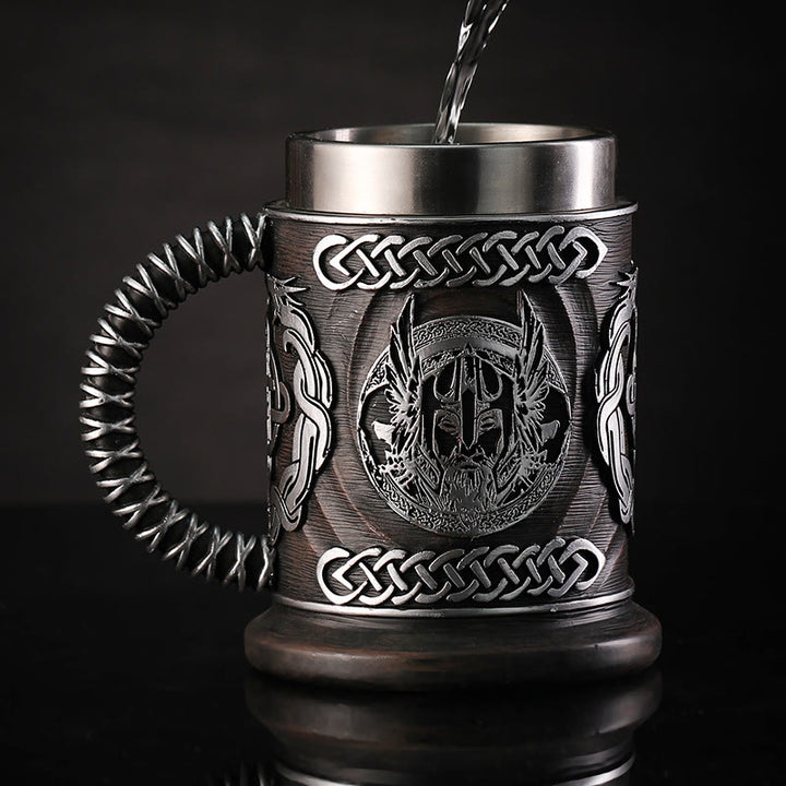 WorldNorse Viking Thor und Odin Keltischer Knoten Tasse