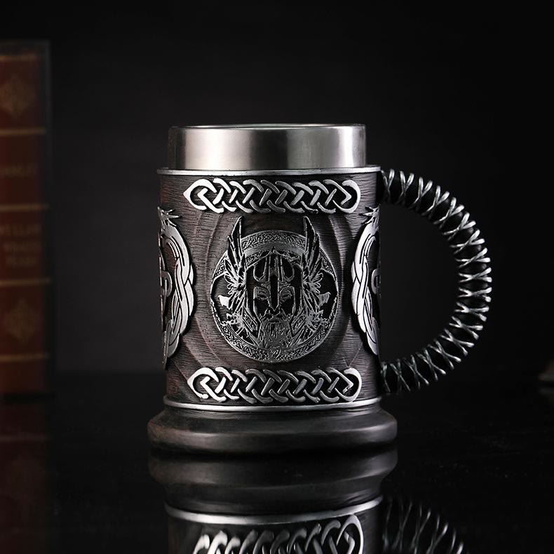 WorldNorse Viking Thor und Odin Keltischer Knoten Tasse