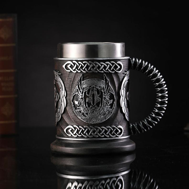 WorldNorse Viking Thor und Odin Keltischer Knoten Tasse