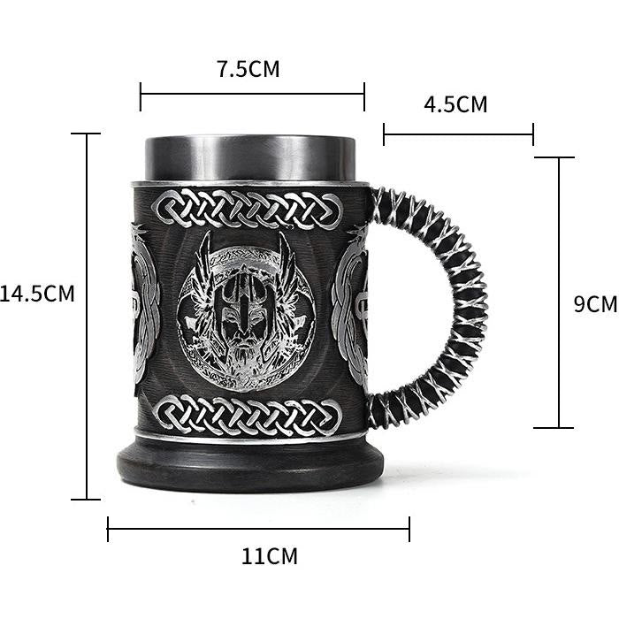 WorldNorse Viking Thor und Odin Keltischer Knoten Tasse