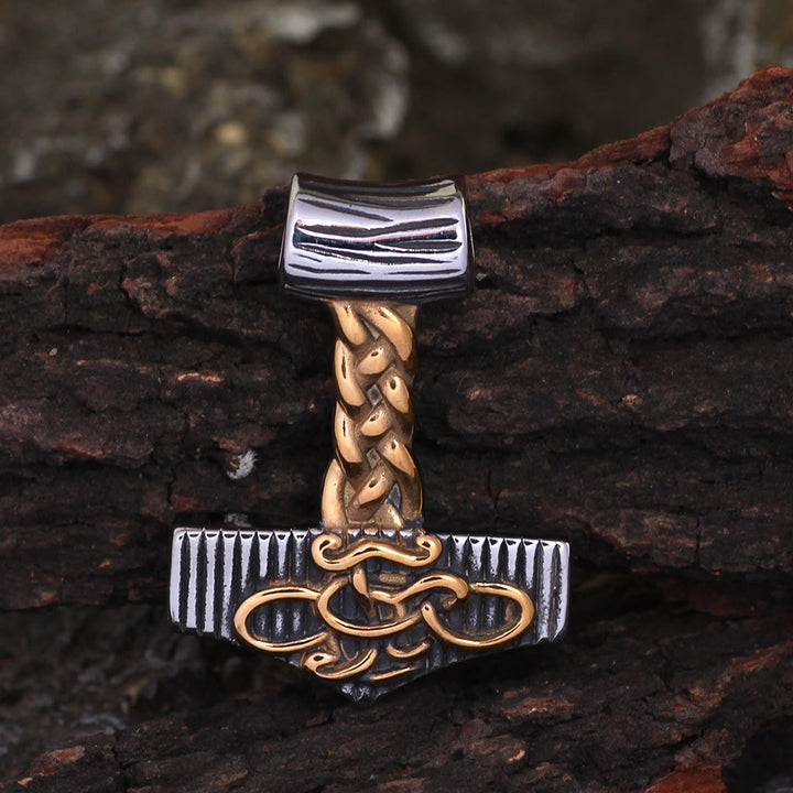 WorldNorse Mjölnir Hammer Keltischer Knoten Halskette