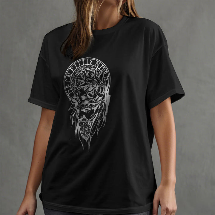 WorldNorse Vegvisir Wolve Keltisches T-Shirt