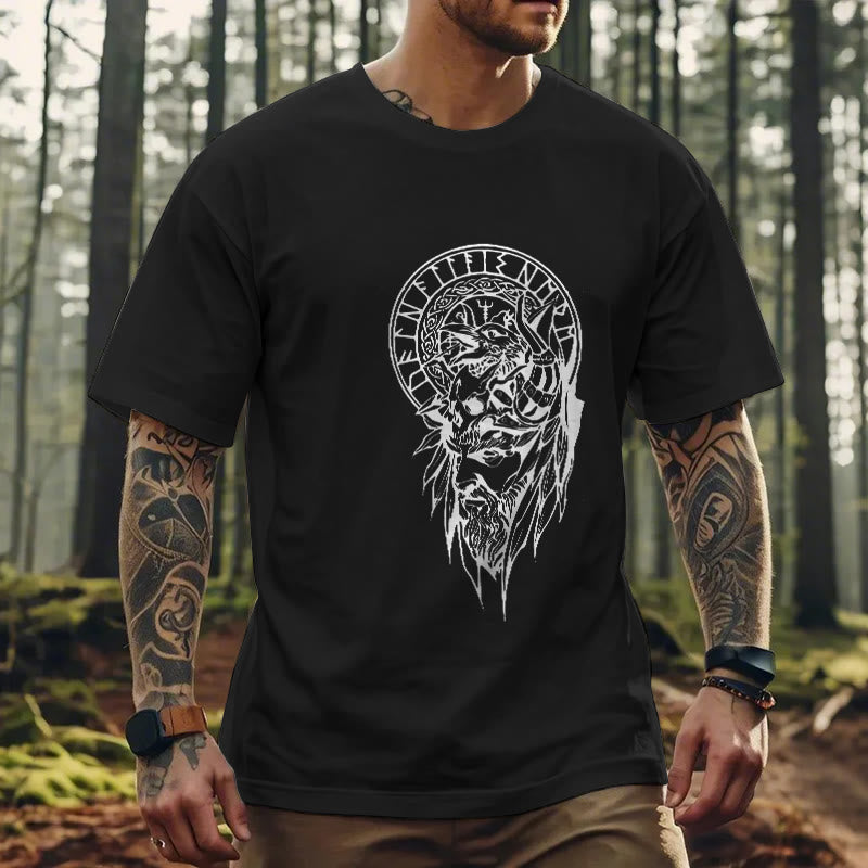 WorldNorse Vegvisir Wolve Keltisches T-Shirt
