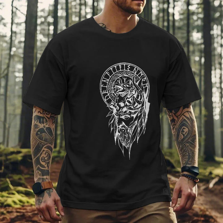WorldNorse Vegvisir Wolve Keltisches T-Shirt