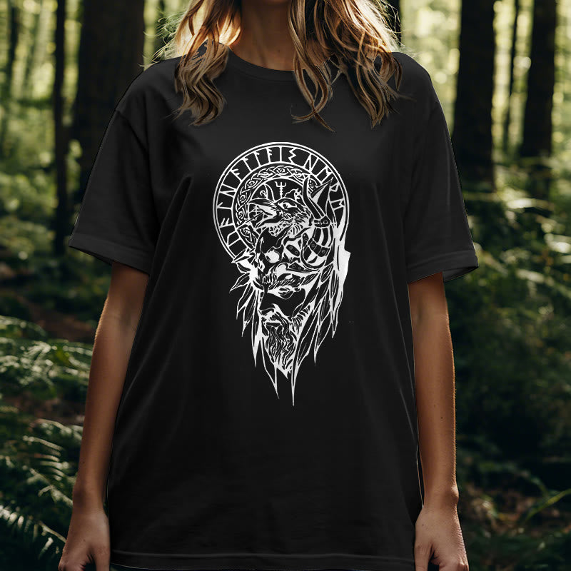 WorldNorse Vegvisir Wolve Keltisches T-Shirt
