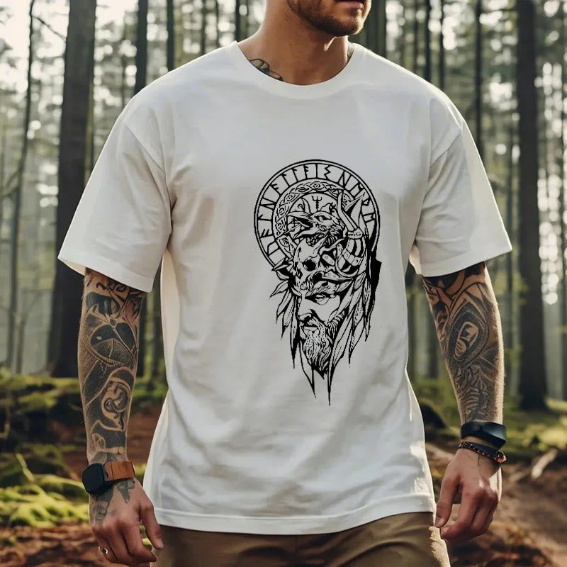 WorldNorse Vegvisir Wolve Keltisches T-Shirt