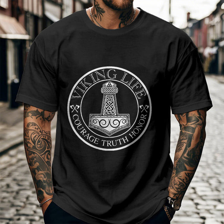 WorldNorse Viking Honor Thors Hammer T-Shirt
