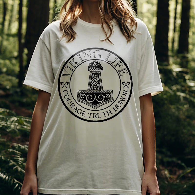 WorldNorse Viking Honor Thors Hammer T-Shirt