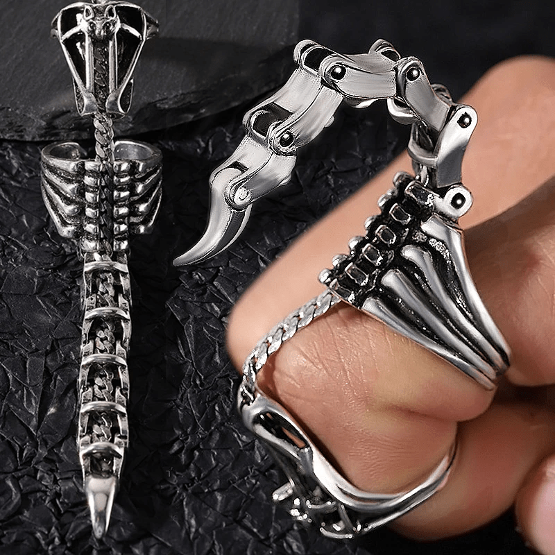 WorldNorse Gothic Skorpionschwanz verstellbarer Ring