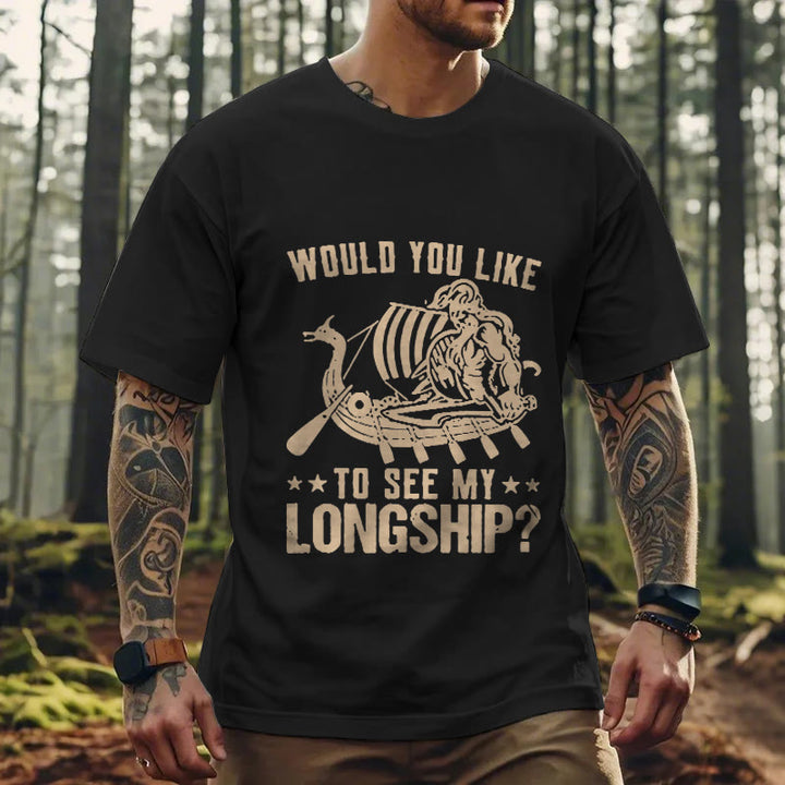 WorldNorse Mein Langschiff Wikinger Leben T-shirt