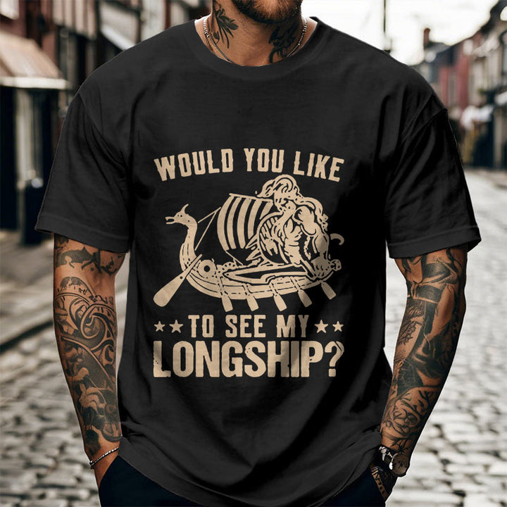 WorldNorse Mein Langschiff Wikinger Leben T-shirt