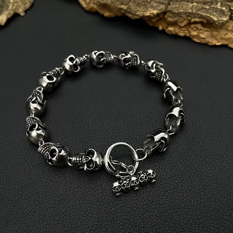 WorldNorse Dämonenschädel-Skelett-Armband