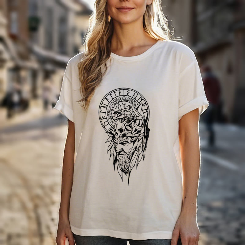 WorldNorse Vegvisir Wolve Keltisches T-Shirt