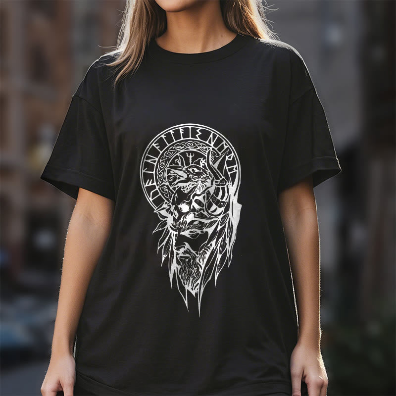 WorldNorse Vegvisir Wolve Keltisches T-Shirt