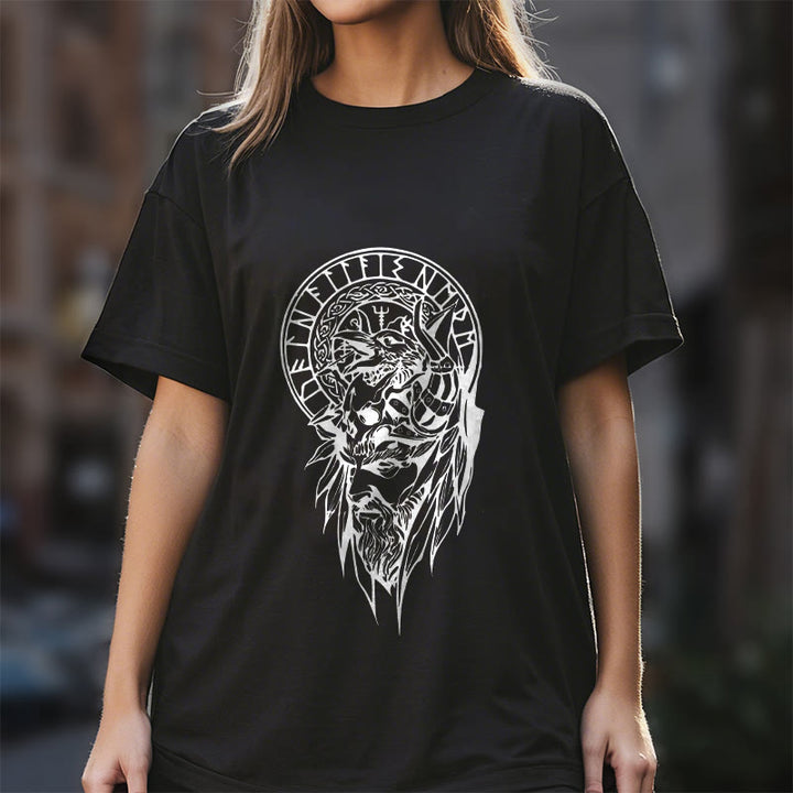 WorldNorse Vegvisir Wolve Keltisches T-Shirt