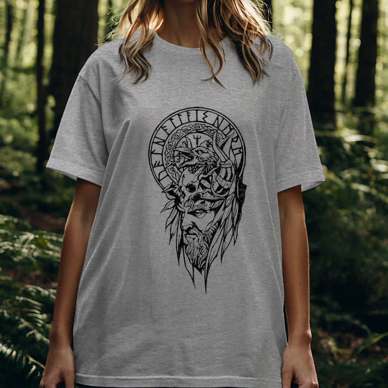 WorldNorse Vegvisir Wolve Keltisches T-Shirt