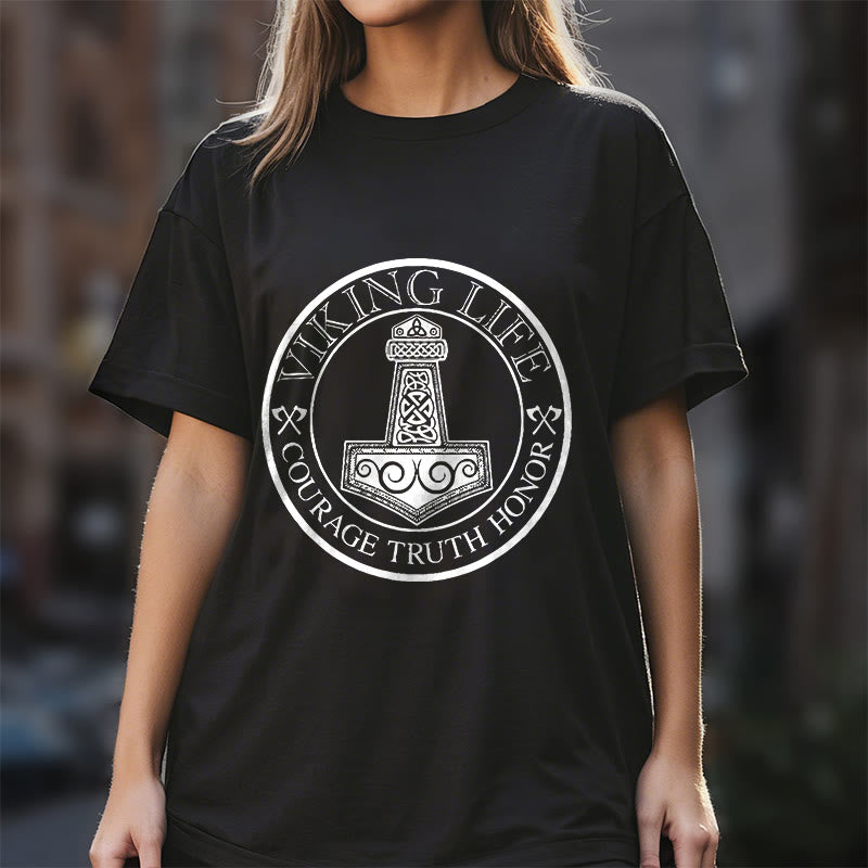 WorldNorse Viking Honor Thors Hammer T-Shirt