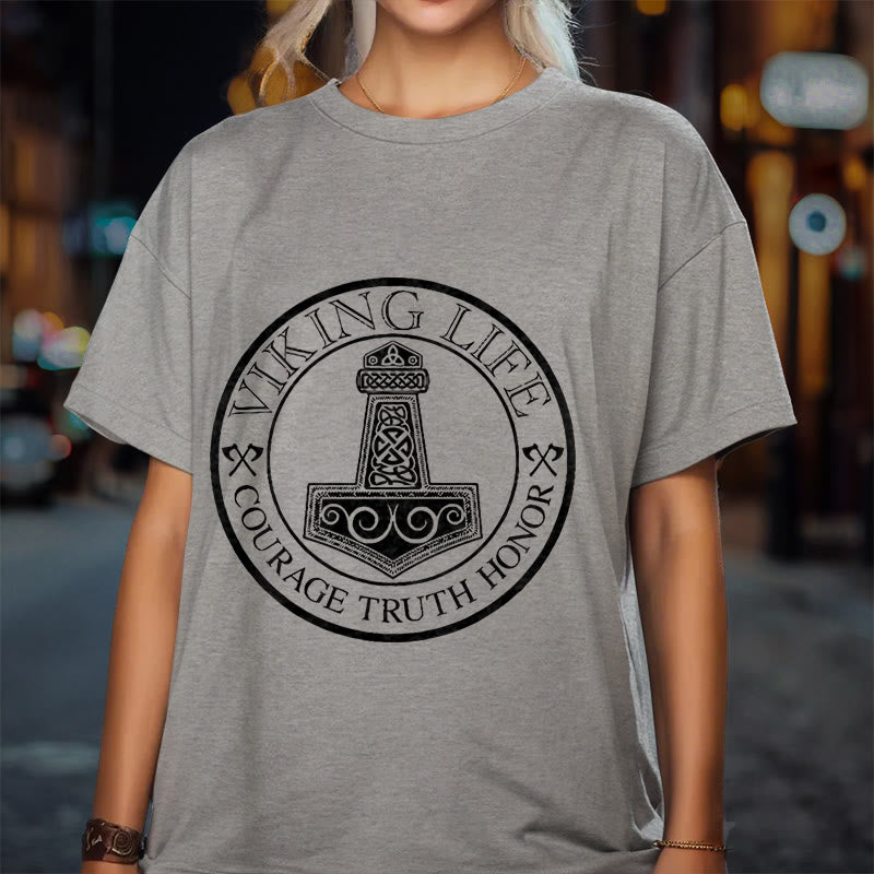 WorldNorse Viking Honor Thors Hammer T-Shirt