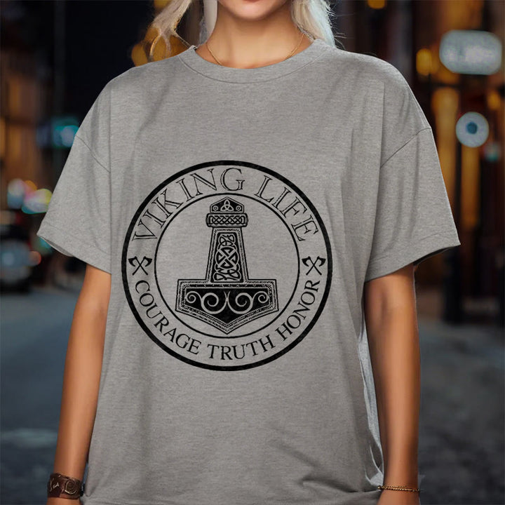 WorldNorse Viking Honor Thors Hammer T-Shirt