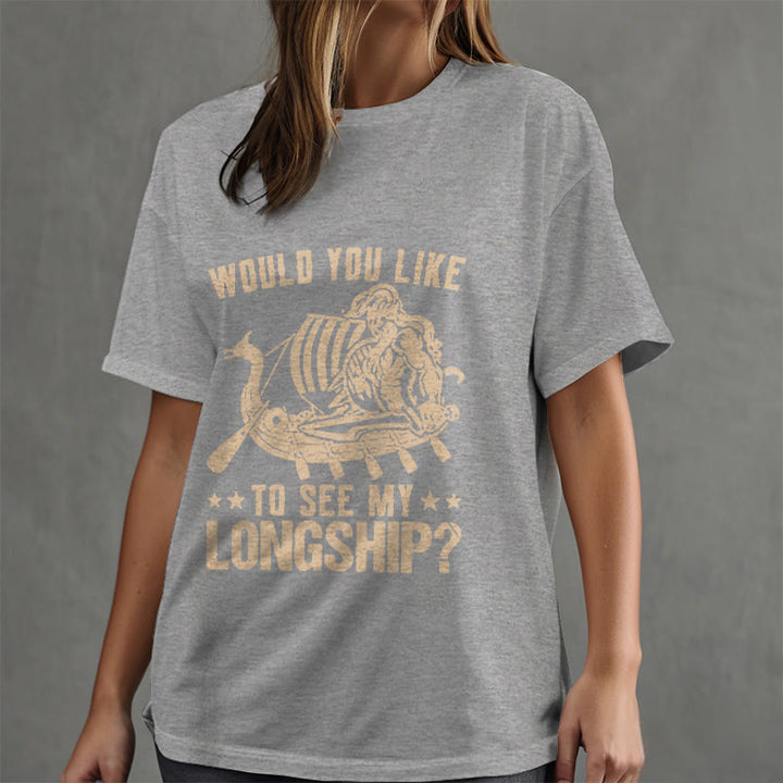 WorldNorse Mein Langschiff Wikinger Leben T-shirt