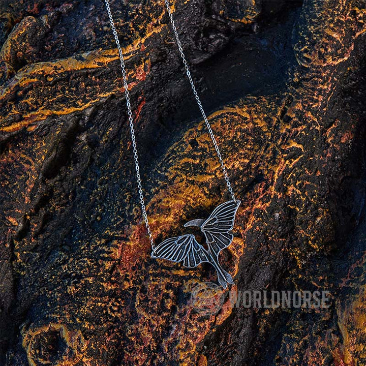 WorldNordische gotische Mondmotte-Halskette