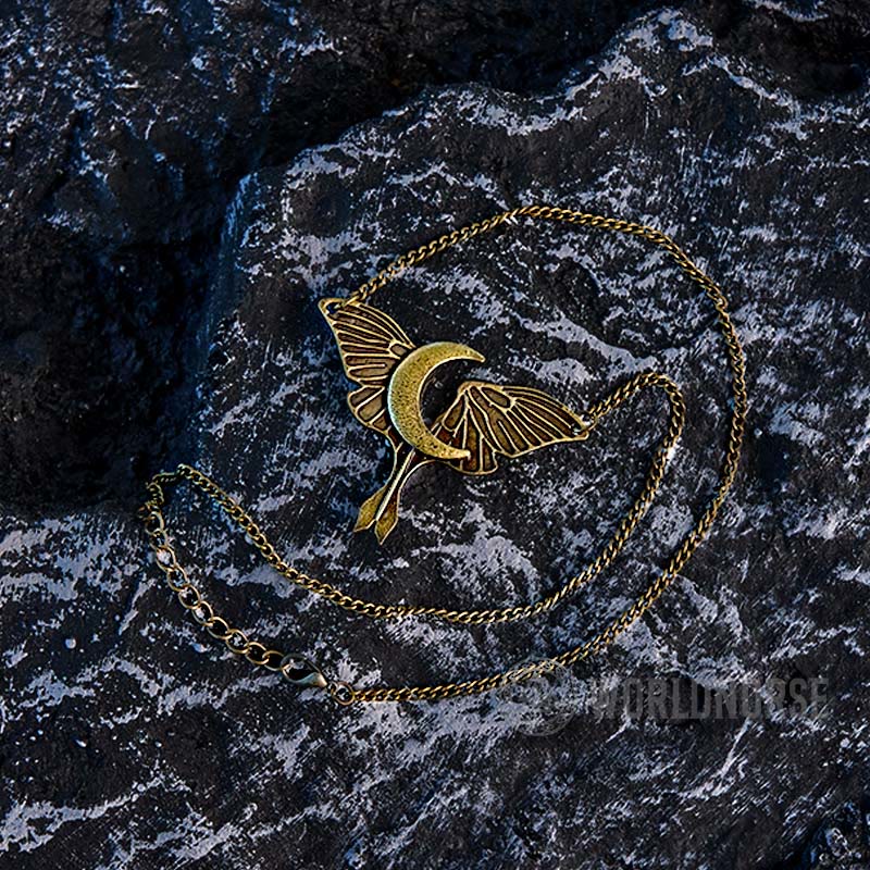 WorldNordische gotische Mondmotte-Halskette