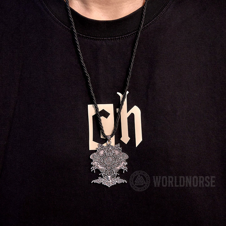 WorldNorse Valknut Spirit Baum des Lebens Halskette