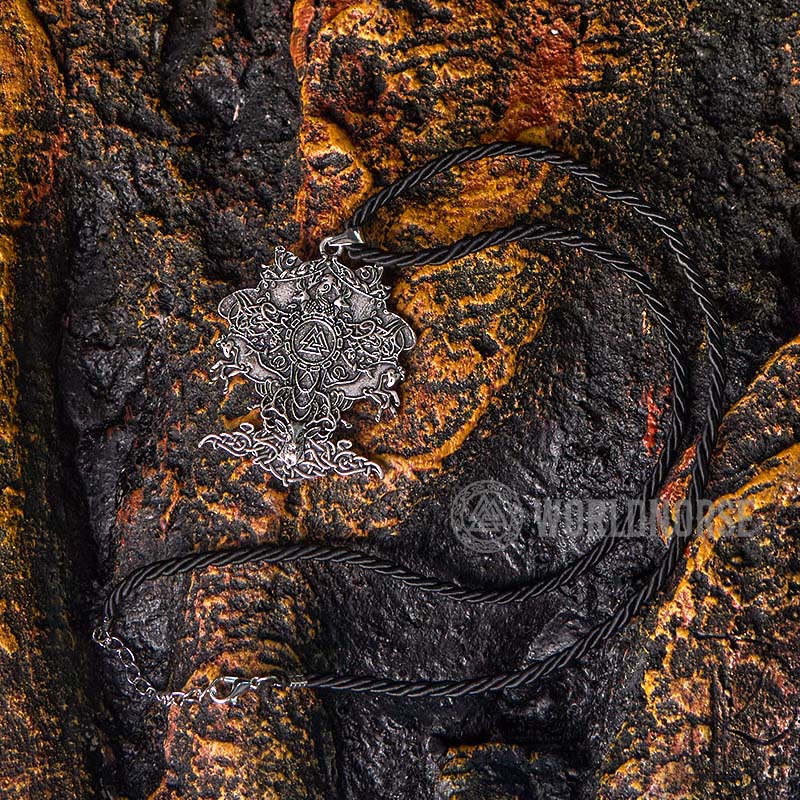 WorldNorse Valknut Spirit Baum des Lebens Halskette