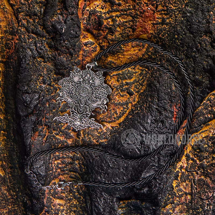 WorldNorse Valknut Spirit Baum des Lebens Halskette