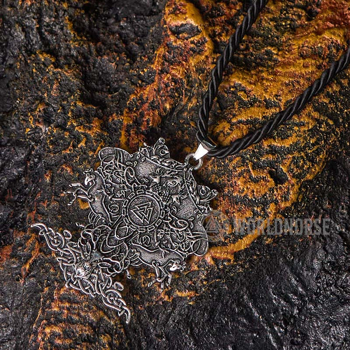 WorldNorse Valknut Spirit Baum des Lebens Halskette