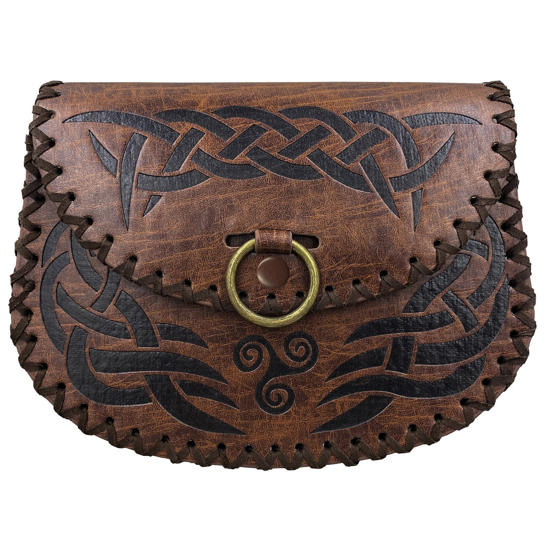 WorldNorse Keltischer Knoten Jormungandr Gürteltasche Ledertasche