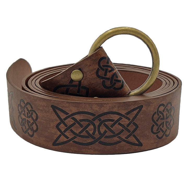 WorldNorse Retro-Ledergürtel mit Keltischer Knoten