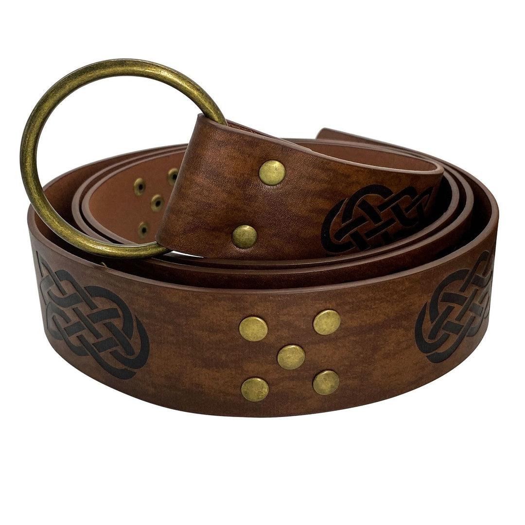 WorldNorse Ledergürtel mit geprägten Nieten