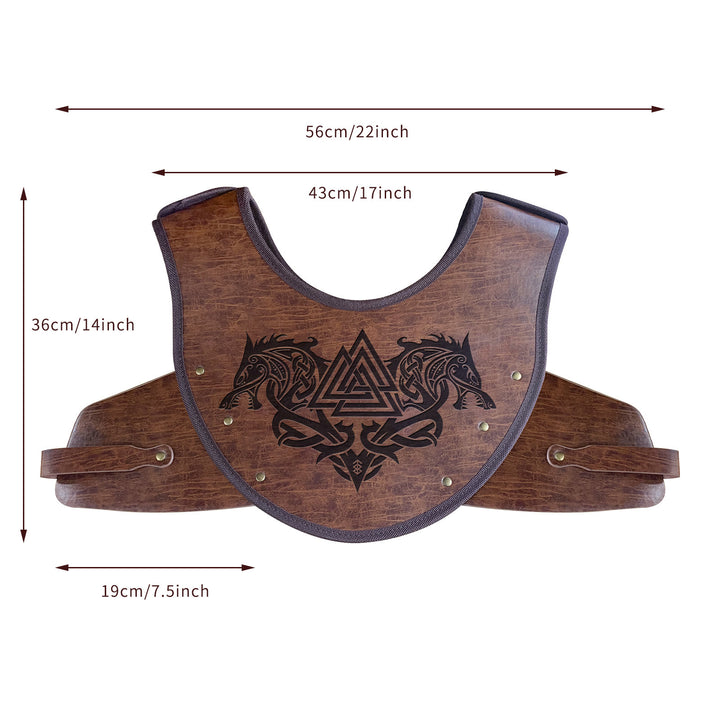 WorldNorse Keltischer Knoten Vegvisir Wolves Brustpanzer